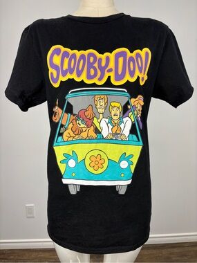 Scooby-Doo Mystery Machine Retro Graphic T-Shirt - Black Vintage Wash M